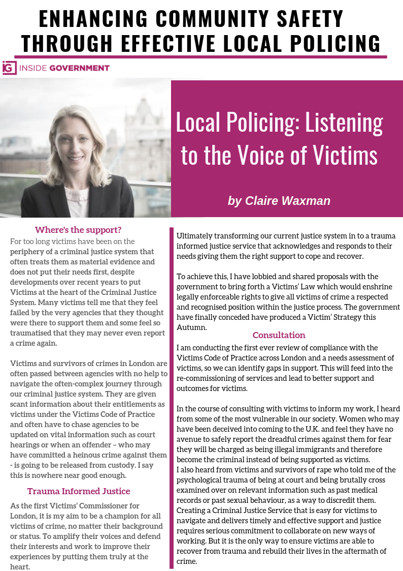 Local Policing - Victims Perspective